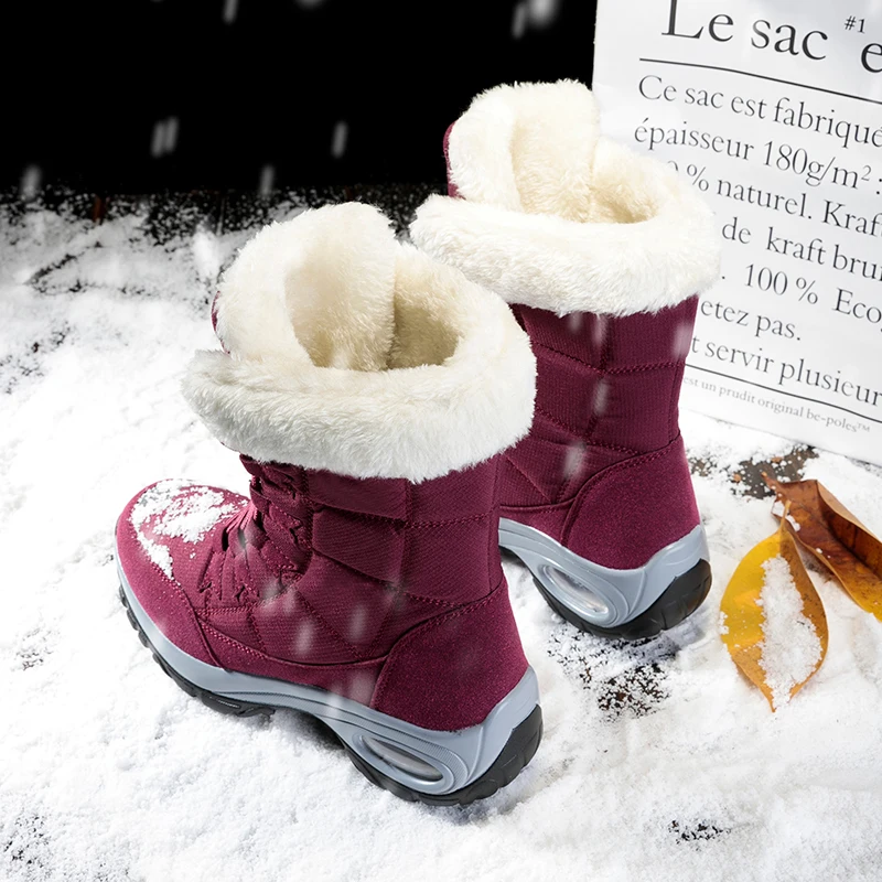 Women Boots Winter Keep Warm Quality Mid-Calf Snow Boots Ladies Lace-up Comfortable Waterproof Booties Chaussures Femme
Women Boots Winter Keep Warm Quality Mid-Calf Snow Boots Ladies Lace-up Comfortable Waterproof Booties Chaussures Femme