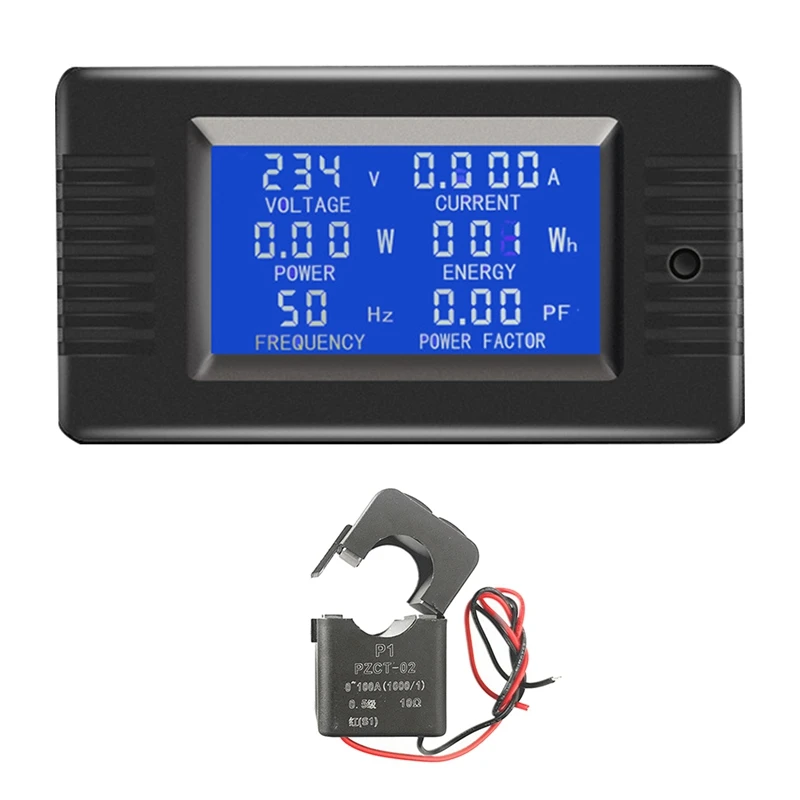 AC Digital Display Power Monitor Voltage Current Power Meter English 100A (With Opening And Closing CT)
AC Digital Display Power Monitor Voltage Current Power Meter English 100A (With Opening And Closing CT)