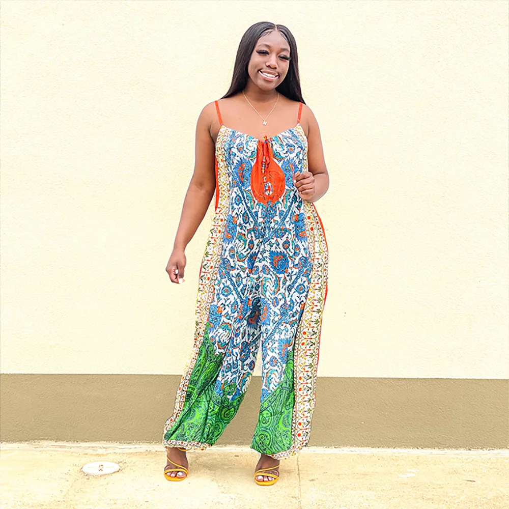 Women Jumpsuits Summer Overalls Multicolor Ethnic Style Square Neck Sleeveless Casual Rompers with Pockets for Girls Playsuit
Women Jumpsuits Summer Overalls Multicolor Ethnic Style Square Neck Sleeveless Casual Rompers with Pockets for Girls Playsuit
