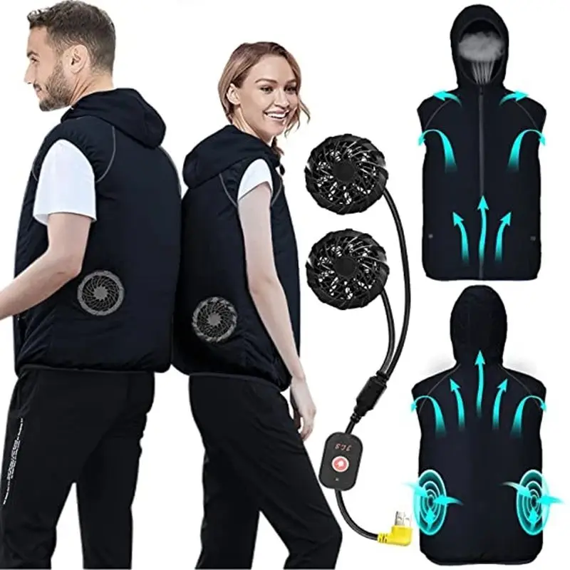 Summer Sport Fan Air Condition Cool Man Woman Travel Ultralight Brand Outdoor Vest Clothes Jacket Sun Windbreaker Fishing Worker
Summer Sport Fan Air Condition Cool Man Woman Travel Ultralight Brand Outdoor Vest Clothes Jacket Sun Windbreaker Fishing Worker