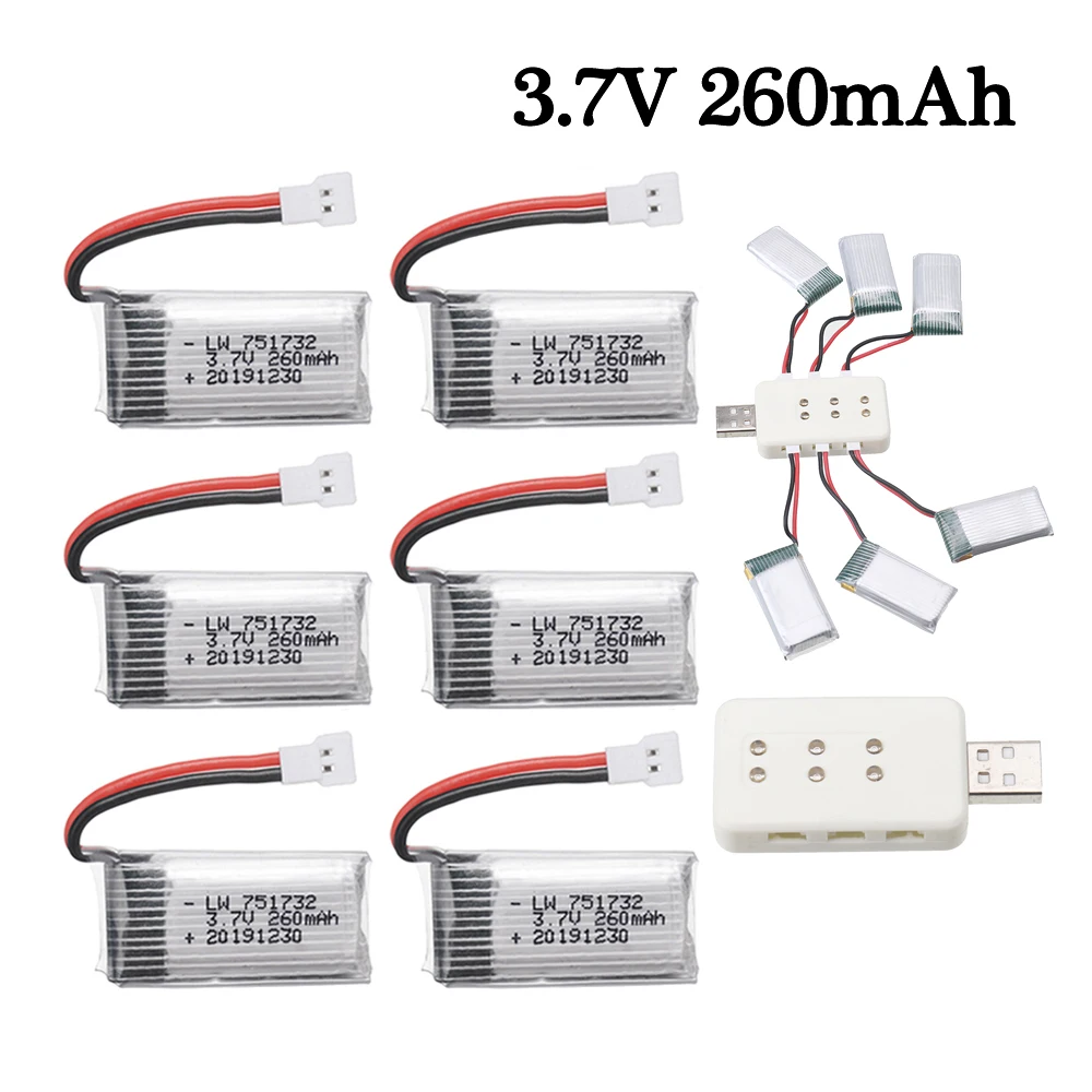 

Аккумулятор H8 H36 3,7 в 260 мАч Lipo для Eachine H8 H36 E010 E011 E012 E013 F36 запасная часть для радиоуправляемого квадрокоптера дрона