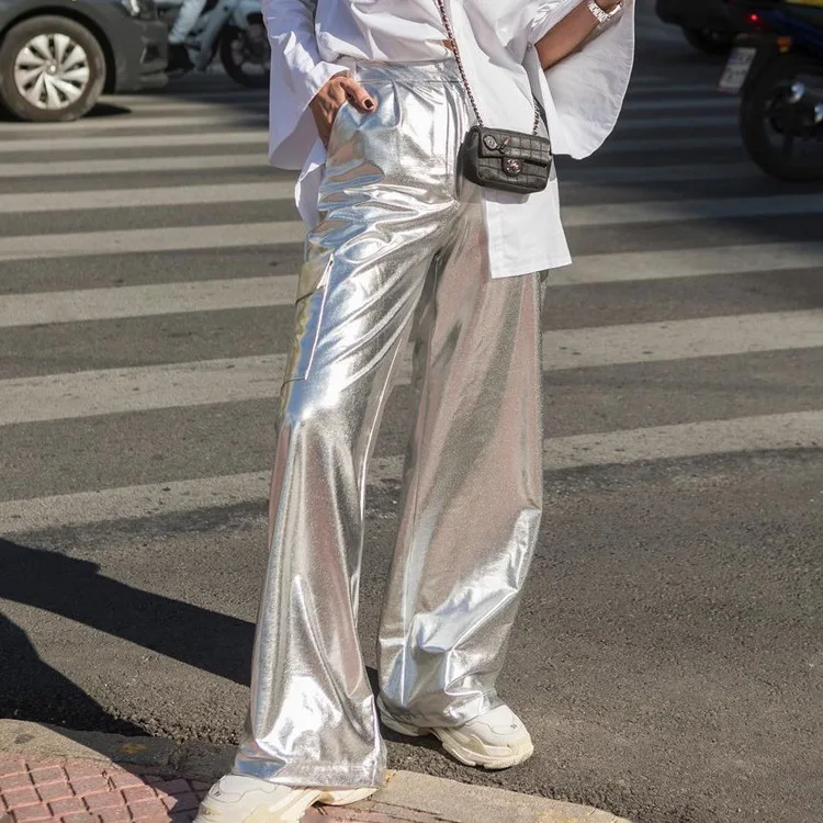 Women's 2023 Spring New Fashion Pocket High Waist PU Leather Pants Women's Candy Color Casual Pants
Women's 2023 Spring New Fashion Pocket High Waist PU Leather Pants Women's Candy Color Casual Pants