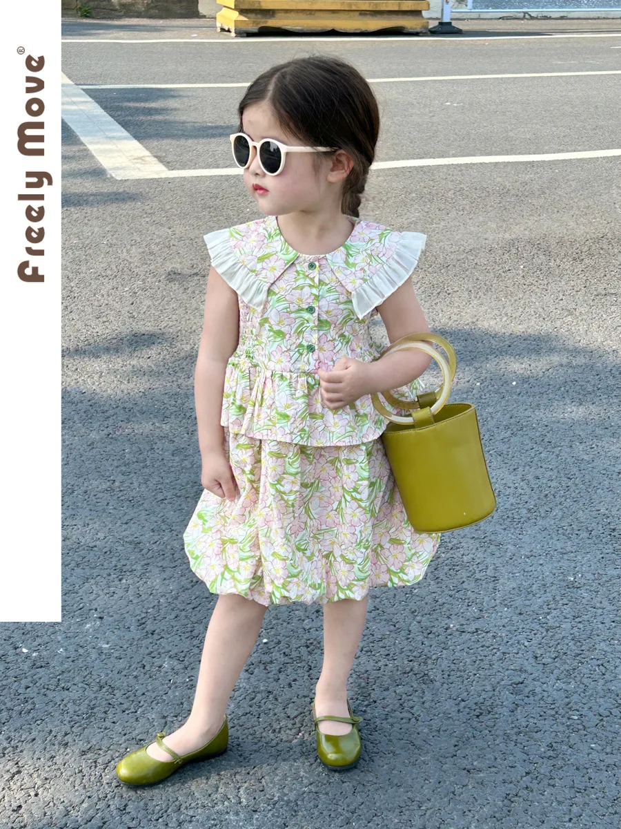 Sweet Baby Girls Dress Summer Sleeveless Floral Ruffles Lantern Dress Kids Girls Dress Children's Clothing 2023 C01
Sweet Baby Girls Dress Summer Sleeveless Floral Ruffles Lantern Dress Kids Girls Dress Children's Clothing 2023 C01