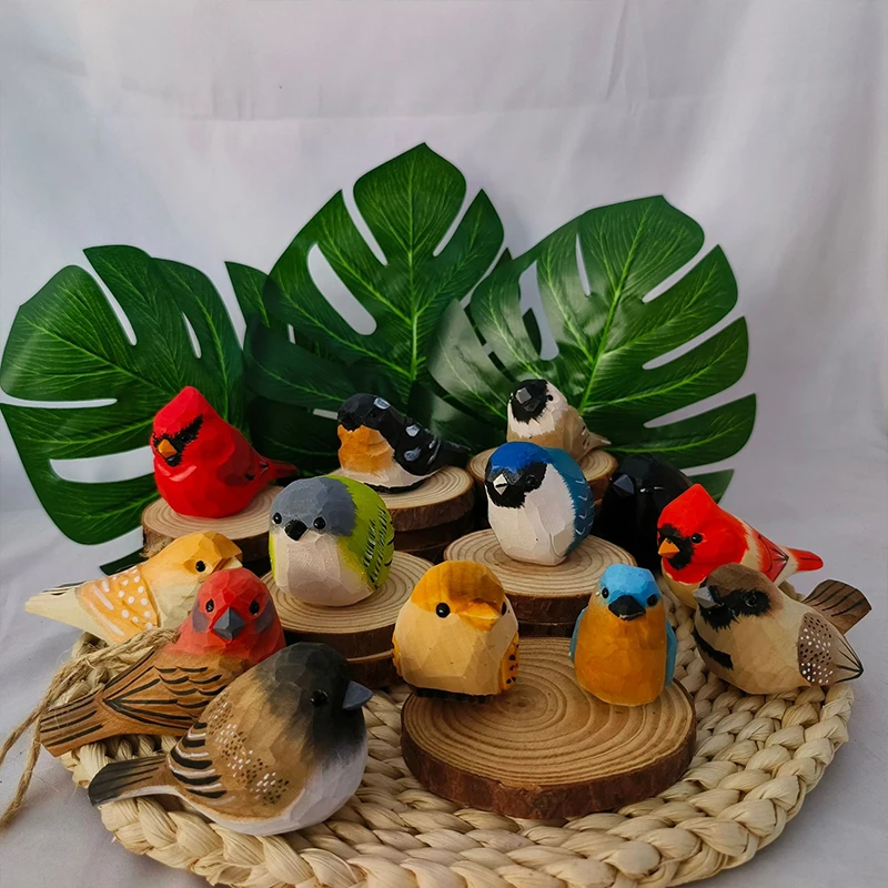 1Pcs Cute Wood Carving Bird Figurines Basswood Hand Carved Painted Birds Sparrow Animals Sculptures Table Art Decoration Gifts
1Pcs Cute Wood Carving Bird Figurines Basswood Hand Carved Painted Birds Sparrow Animals Sculptures Table Art Decoration Gifts