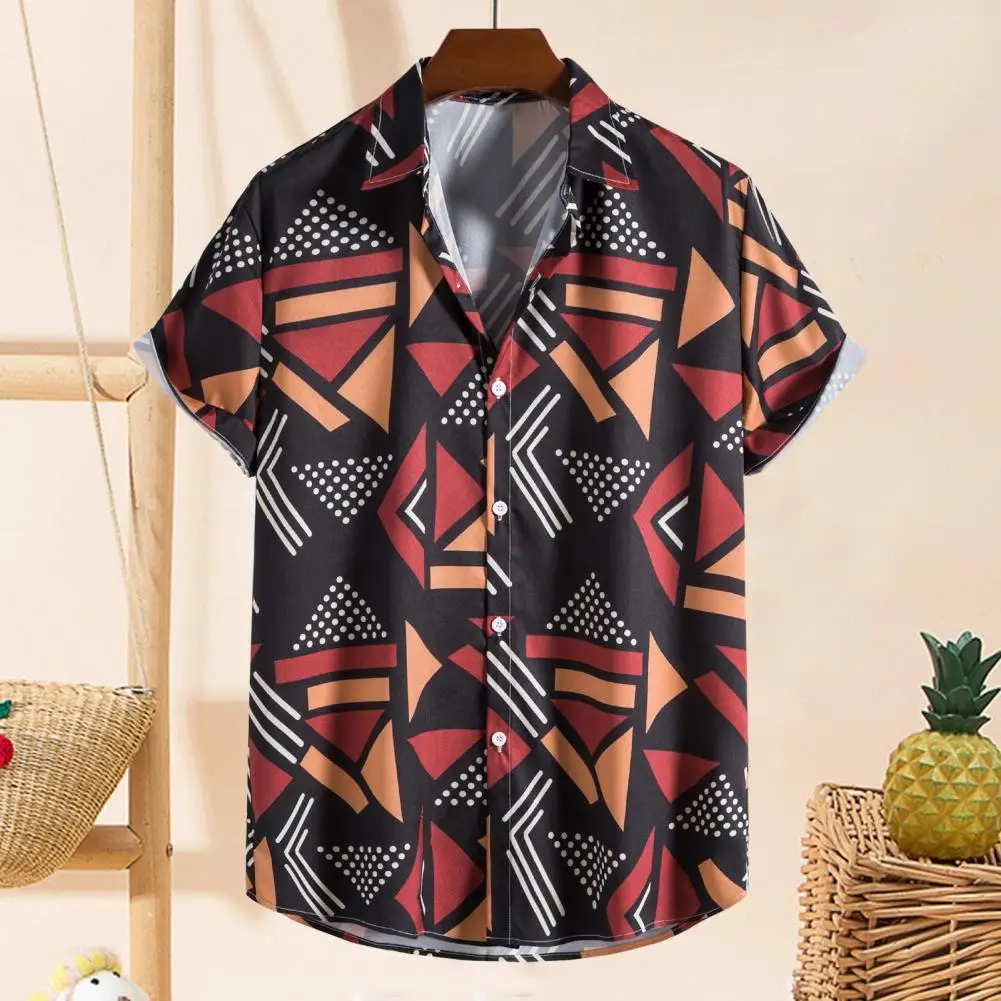 Casual Shirt Turn-down Collar Breathable Streetwear Geometric Print Shirt Top for Office
Casual Shirt Turn-down Collar Breathable Streetwear Geometric Print Shirt Top for Office