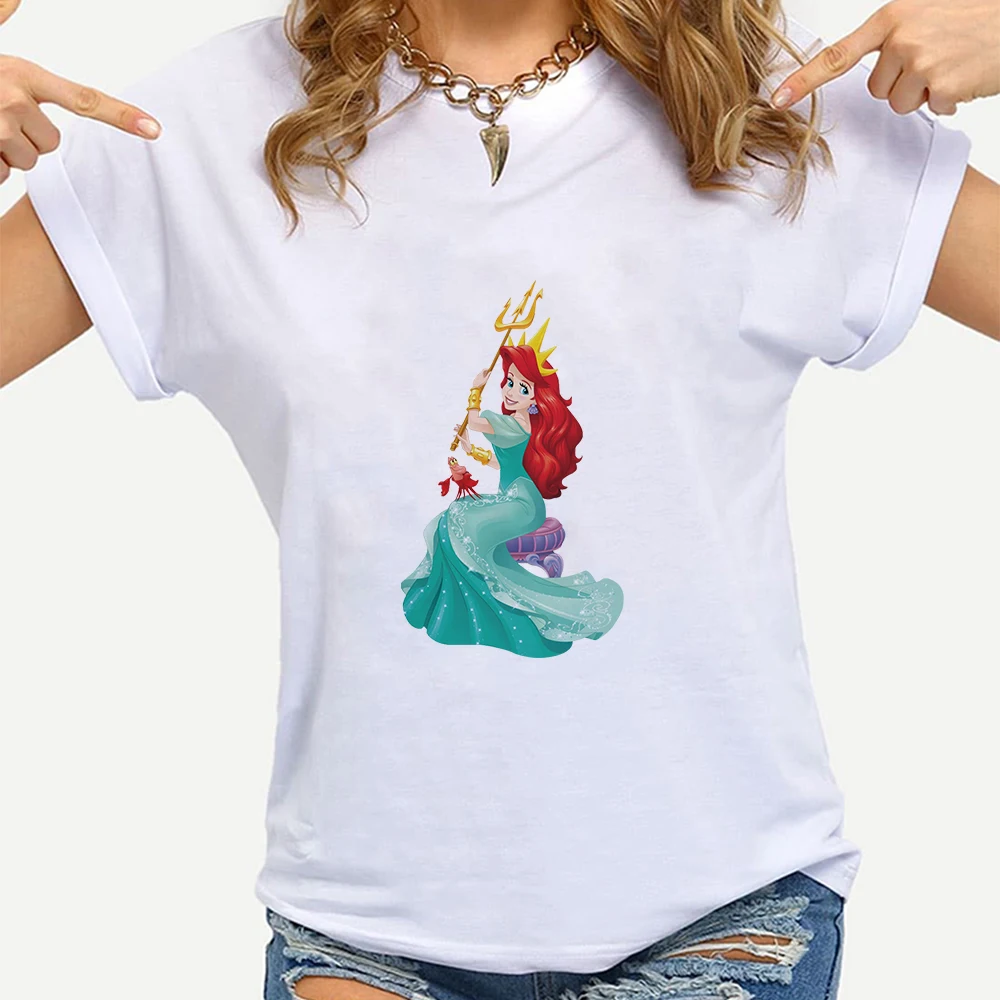 The Little Mermaid Disney T Shirt Women Fashion Princess Ariel Print Aesthetic Clothes Female Short Sleeve Urban T-shirt Elegant
The Little Mermaid Disney T Shirt Women Fashion Princess Ariel Print Aesthetic Clothes Female Short Sleeve Urban T-shirt Elegant