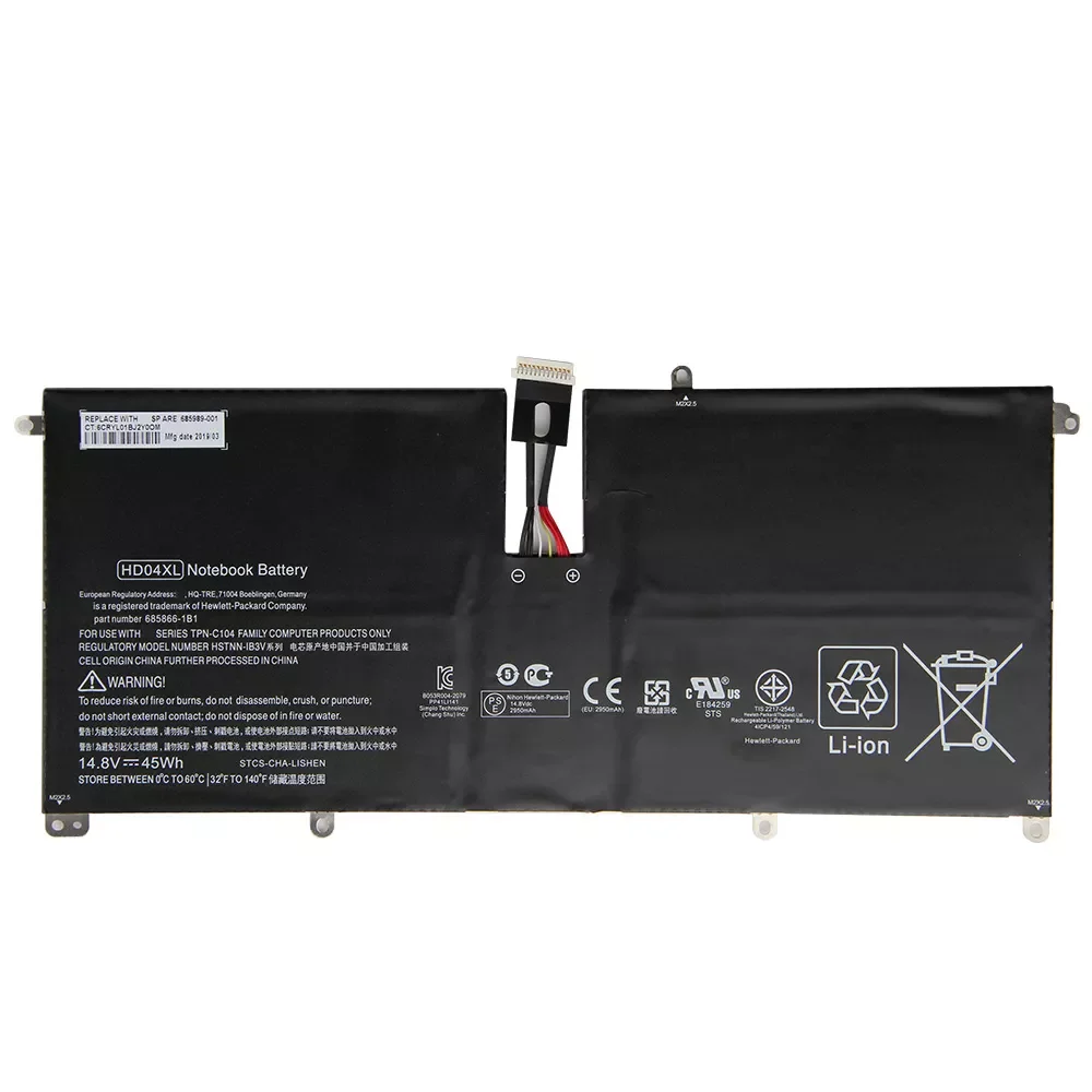 Новая Оригинальная запасная батарея 2023 для HP Envy Spectre XT HSTNN-IB3V 13-2120tu TPN-C104 13-2095ca 685989-001 HD04XL оригинальная Ba
Новая Оригинальная запасная батарея 2023 для HP Envy Spectre XT HSTNN-IB3V 13-2120tu TPN-C104 13-2095ca 685989-001 HD04XL оригинальная Ba