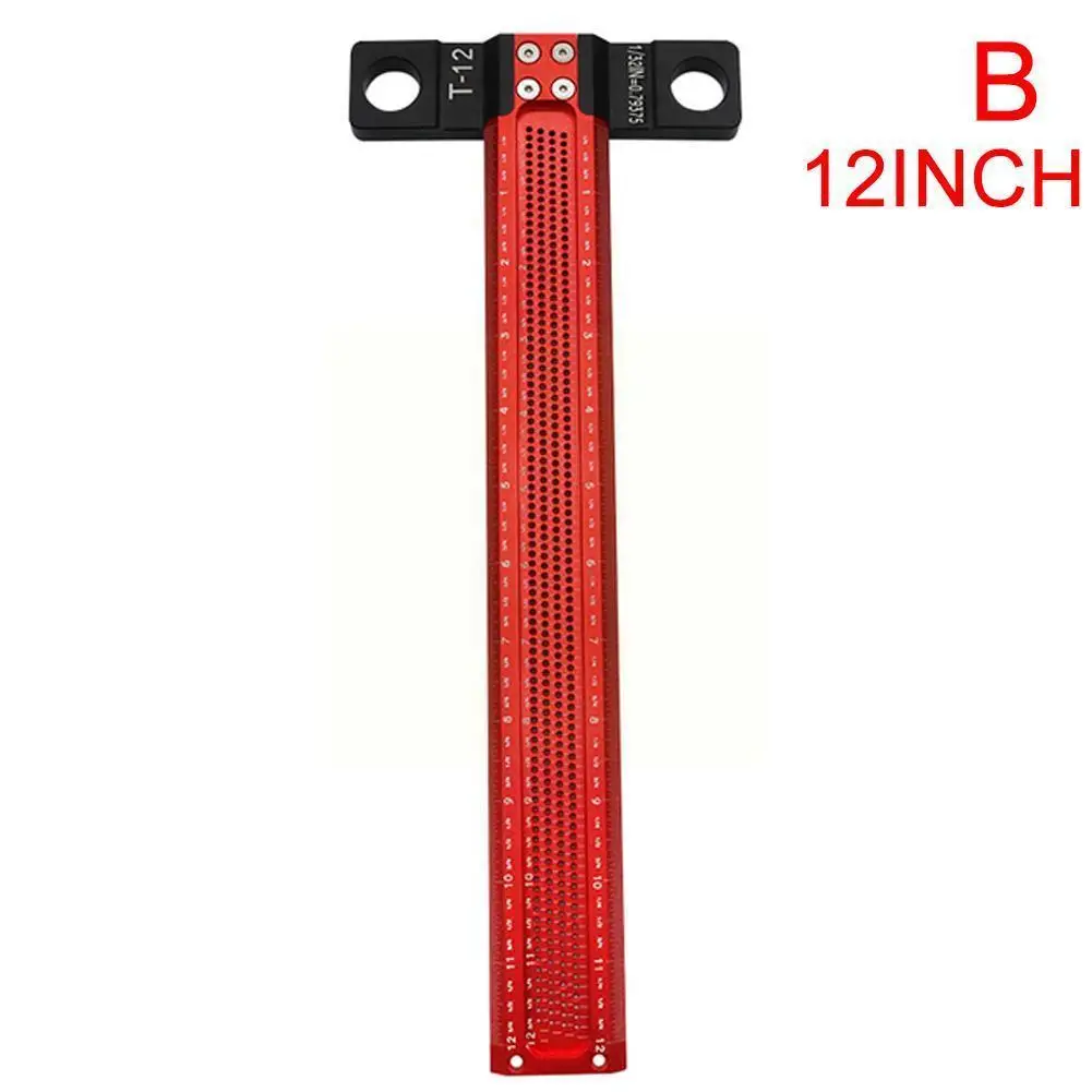 Precision Marking T-ruler Aluminum Alloy Woodworking Hole Measuring Gauge Scribing Marking Deluxe Ruler Crossed-out Tools S H0o1
Precision Marking T-ruler Aluminum Alloy Woodworking Hole Measuring Gauge Scribing Marking Deluxe Ruler Crossed-out Tools S H0o1