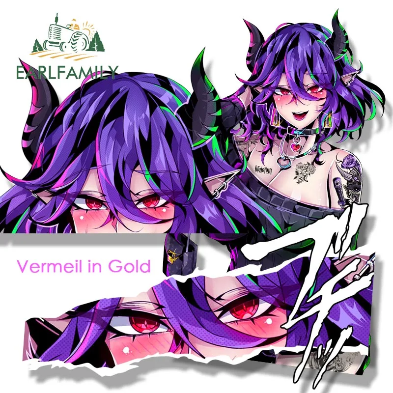 EARLFAMILY Ahegao Vermeil Fanart Автомобильная наклейка аниме Vermeil In Gold Waifu эскизная наклейка мультяшная девушка Peeker граффити наклейка s 
EARLFAMILY Ahegao Vermeil Fanart Автомобильная наклейка аниме Vermeil In Gold Waifu эскизная наклейка мультяшная девушка Peeker граффити наклейка s