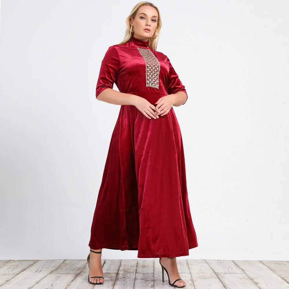 Plus size red lace solid Autumn large swing new dress fashion elegant temperament large women's dress
Plus size red lace solid Autumn large swing new dress fashion elegant temperament large women's dress
