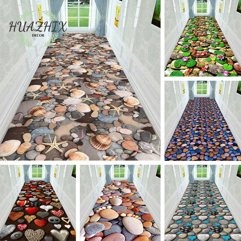 

3D Stone Path Carpets Home Decor Living Room Large Area Rugs Bedroom Hallway Long Rug Entrance Doormat Kitchen Anti-slip Mat