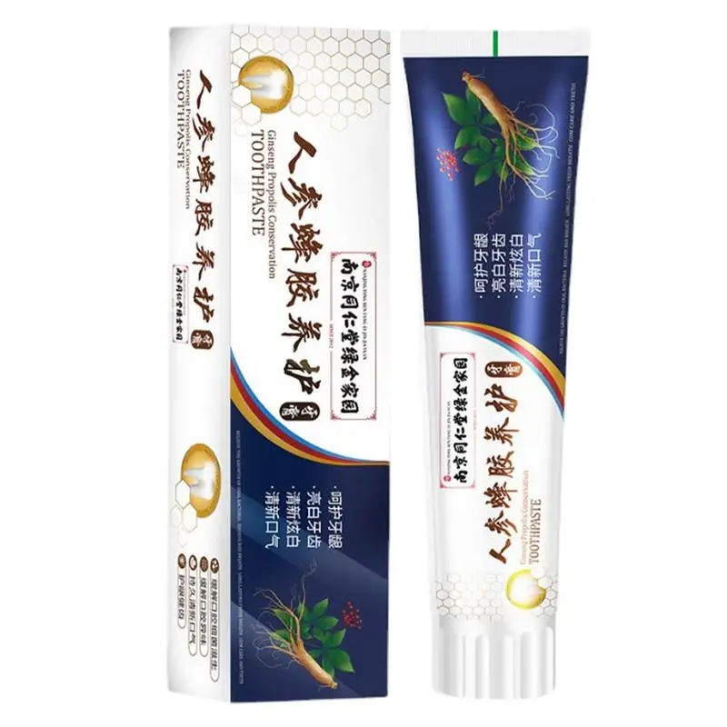 

Зубная паста White Teeth Paste с женьшенем, прополисом, отбеливающая зубная паста для чувствительных зубов, 100 г, Глубокая чистка, уход за полостью рта, уход за зубами