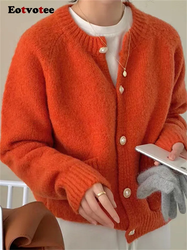 Eotvotee Knit Cardigan Sweaters Woman Autumn Winter 2022 Korean Pearl Button Up Raglan Sleeve O-Neck Pockets Casual Short Tops
Eotvotee Knit Cardigan Sweaters Woman Autumn Winter 2022 Korean Pearl Button Up Raglan Sleeve O-Neck Pockets Casual Short Tops