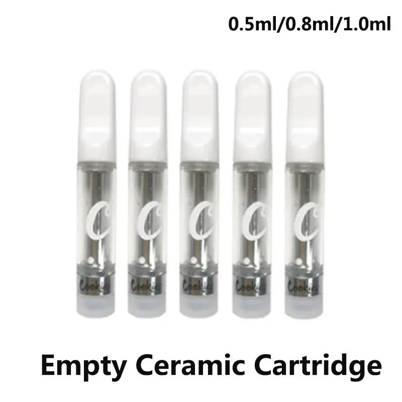 

30-100pcs Empty Ceramic Cartridge Vape Carts Atomizers 0.5ml 0.8ml 1.0ml Glass Tank 510 Thread Oil Vaporizer For Preheat Battery