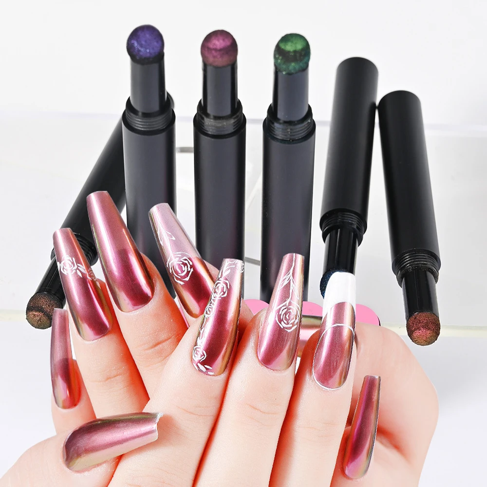 1PCS Nail Powder Pen Cushion Pen Chameleon Color Nail Art Glitter Multicolor Chrome Holographics Nail Art Accessories Pens
1PCS Nail Powder Pen Cushion Pen Chameleon Color Nail Art Glitter Multicolor Chrome Holographics Nail Art Accessories Pens