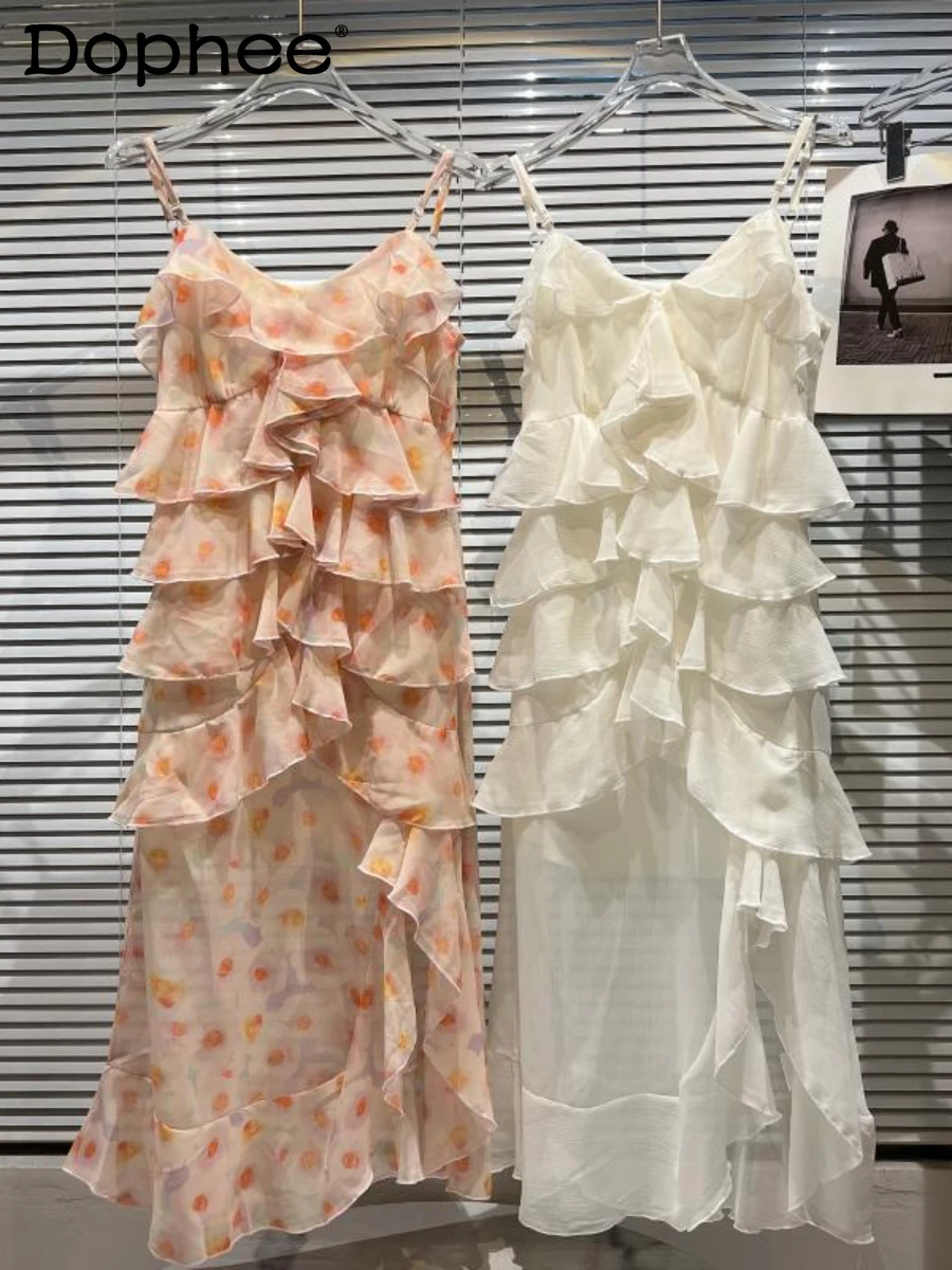 Printed Floral Multi-Layer Pleated Mesh Strap Dress Women Sexy High Waist Ruffled Long Sundress 2022 Summer New Club Party Dress
Printed Floral Multi-Layer Pleated Mesh Strap Dress Women Sexy High Waist Ruffled Long Sundress 2022 Summer New Club Party Dress