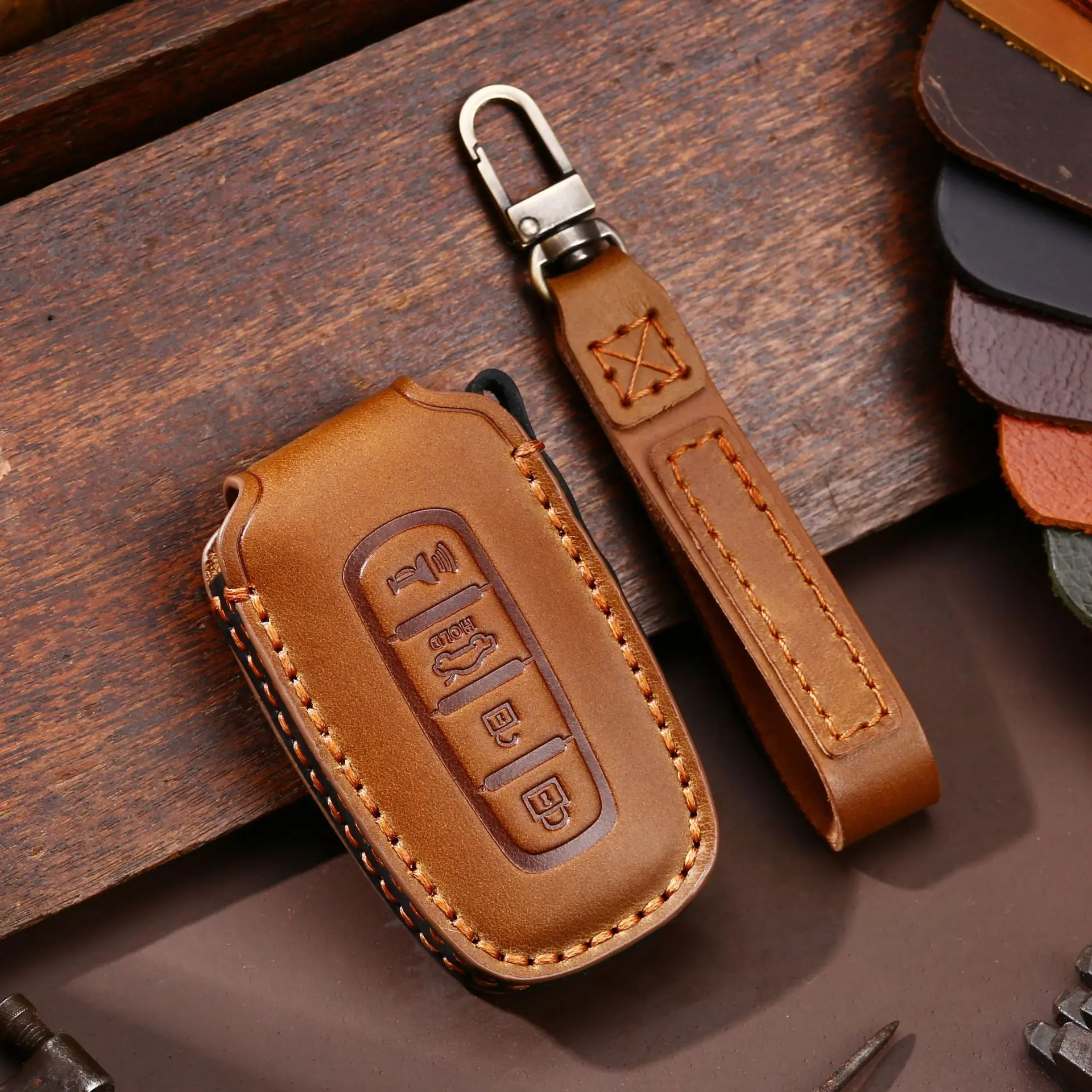Crazy Horse Leather Car Key Case Cover Fob Shell for Hyundai IX35 Sonata 8 For Kia Forte Rio 3 K2 K3 K5 Sportage
Crazy Horse Leather Car Key Case Cover Fob Shell for Hyundai IX35 Sonata 8 For Kia Forte Rio 3 K2 K3 K5 Sportage