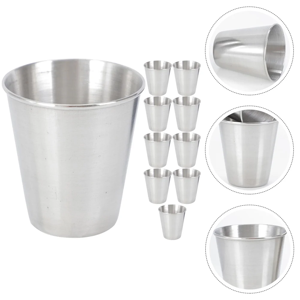 Metal Cup Cups Shot Stainless Steel Glasses Drinking Camping Beer Pint Whiskey Tumbler Drink Winetumblersshooters Vessel Water
Metal Cup Cups Shot Stainless Steel Glasses Drinking Camping Beer Pint Whiskey Tumbler Drink Winetumblersshooters Vessel Water