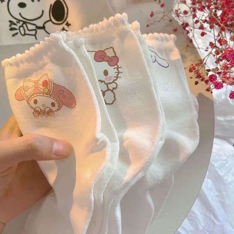 Sanrio Cute Cartoon My Melody Cinnamoroll Kuromi Kawaii Anime Summer Thin Section Breathable Mid-Tube Cotton Socks Girl Gift New
Sanrio Cute Cartoon My Melody Cinnamoroll Kuromi Kawaii Anime Summer Thin Section Breathable Mid-Tube Cotton Socks Girl Gift New