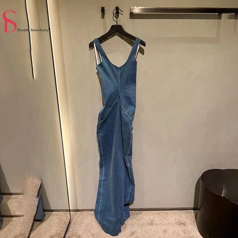 Autumn Denim Dresses New Women's Split Waist Slim Fit Long Sexy Premium Strap Dress
Autumn Denim Dresses New Women's Split Waist Slim Fit Long Sexy Premium Strap Dress