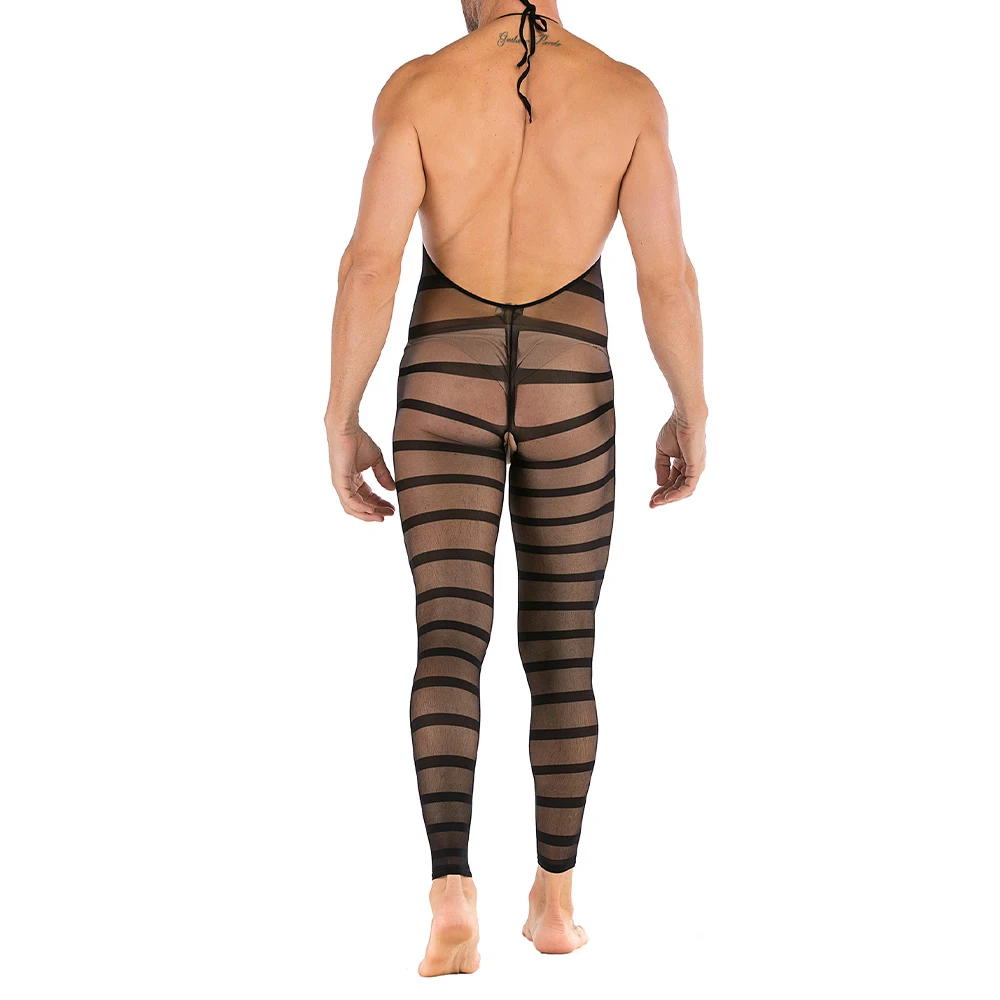 Underwear Mens Lingerie Male Mesh Nightwear Nylon One Size Pajamas Sexy Striped Bodysuit Halter Neck Hot Leotard
Underwear Mens Lingerie Male Mesh Nightwear Nylon One Size Pajamas Sexy Striped Bodysuit Halter Neck Hot Leotard