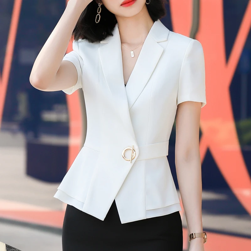 Summer New Fashion Short Sleeve Designer Thin Women's Classic Slim Small Casual Office Lady Outer
Summer New Fashion Short Sleeve Designer Thin Women's Classic Slim Small Casual Office Lady Outer