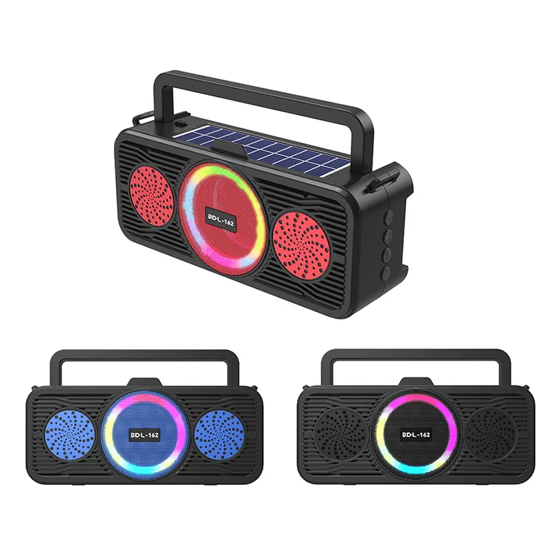 Outdoor 3.5 Audio Plug Portable Bluetooth Wireless Speaker With Color Light Multi-functional Solar Radio TF Card USB Disk Play
Outdoor 3.5 Audio Plug Portable Bluetooth Wireless Speaker With Color Light Multi-functional Solar Radio TF Card USB Disk Play