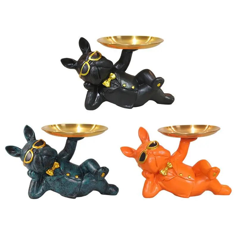 Resin Bulldog Tray Statue Bulldog Desk Storage Tray Statue Tabletop Organizer Animal Sculpture non-slip Table Decoration 
Resin Bulldog Tray Statue Bulldog Desk Storage Tray Statue Tabletop Organizer Animal Sculpture non-slip Table Decoration