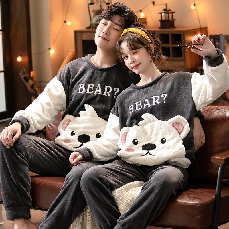 QUHENG 2022 Winter Long Sleeve Thick Warm Flannel Pajama Set for Men Coral Velvet Woman Cartoon Sleepwear Suit Pyjama Homewear
QUHENG 2022 Winter Long Sleeve Thick Warm Flannel Pajama Set for Men Coral Velvet Woman Cartoon Sleepwear Suit Pyjama Homewear