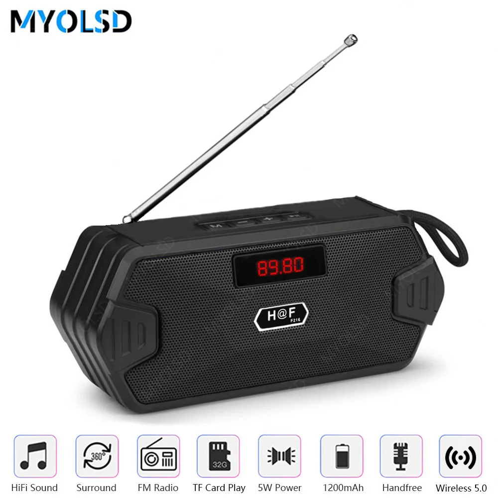 Портативный беспроводной Bluetooth-динамик мини-сабвуфер с поддержкой TF-карты MP3