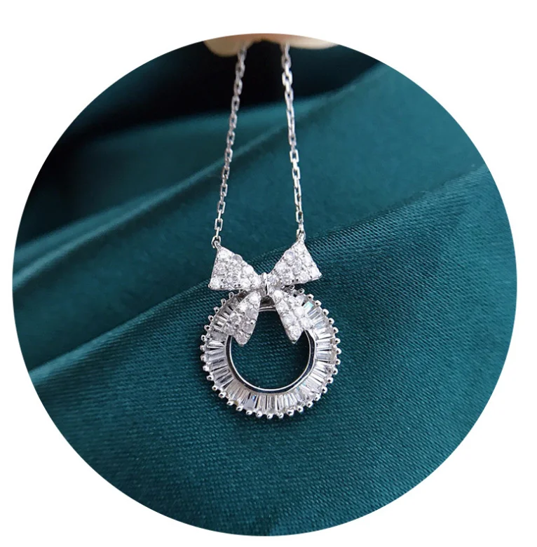 ANGLANG Novel Design Love Pendant Necklace for Women Full Bling Bling Cubic Zirconia Newly Wedding Engagement Bowknot Jewelry 
ANGLANG Novel Design Love Pendant Necklace for Women Full Bling Bling Cubic Zirconia Newly Wedding Engagement Bowknot Jewelry
