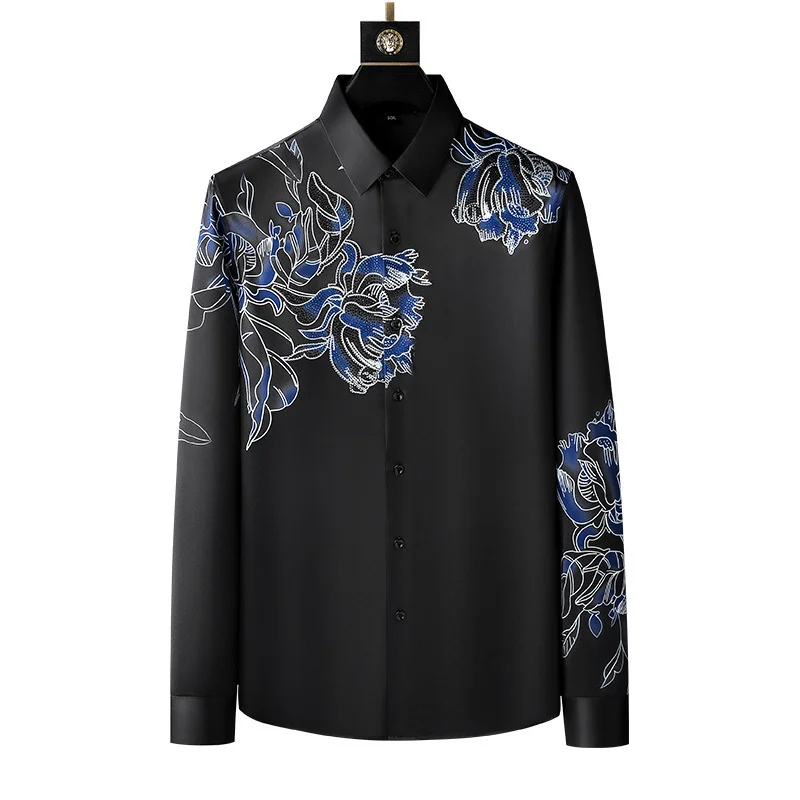 Autumn Luxury Men Long Sleeve Shirts For Man Turn Down Fashion Casual Black Print Tops
Autumn Luxury Men Long Sleeve Shirts For Man Turn Down Fashion Casual Black Print Tops