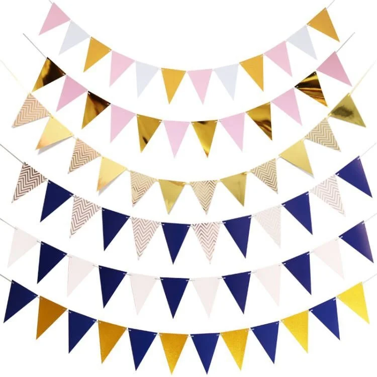 Golden Triangle Flag Wave Flag Party Supplies Atmosphere Decoration Gold Silver Pink Blue Triangle Flag Banner
Golden Triangle Flag Wave Flag Party Supplies Atmosphere Decoration Gold Silver Pink Blue Triangle Flag Banner