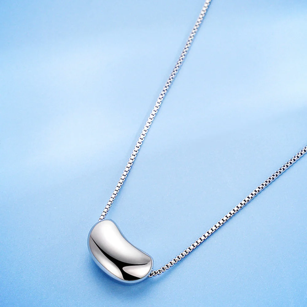 Fashion Female 925 Stamp Silver Color Bean Pendants And Necklaces For Women Wedding Party Vintage Jewelry Gift Free Shipping
Fashion Female 925 Stamp Silver Color Bean Pendants And Necklaces For Women Wedding Party Vintage Jewelry Gift Free Shipping