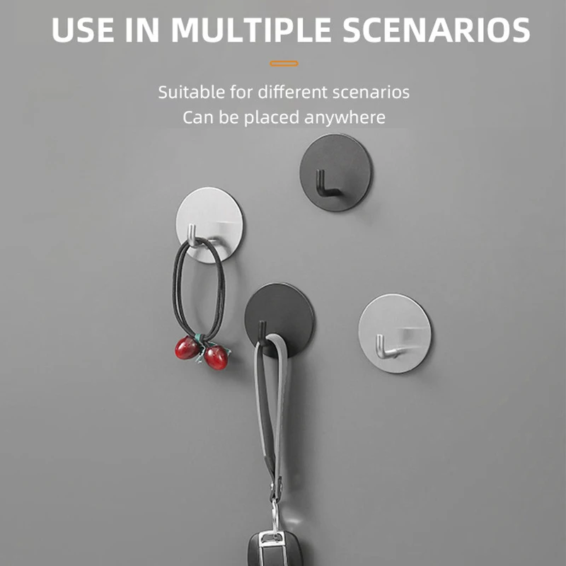 New Stainless Hooks Householder Punch-free Sticky Hook Wall Bearing Heavy Metal Hooks Kitchen Bathroom Hanging Clothes Hangers
New Stainless Hooks Householder Punch-free Sticky Hook Wall Bearing Heavy Metal Hooks Kitchen Bathroom Hanging Clothes Hangers