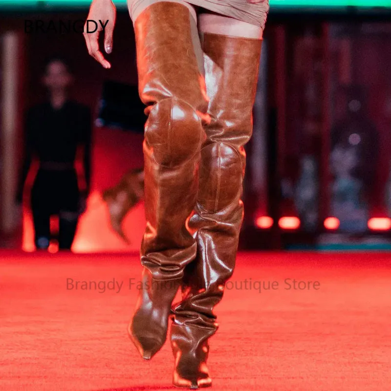 2022 Artificial Patent Leather High Heels Bootes Pointy Khaki Patch Thigh High Boots Women Runway Stiletto Heel knight Boots
2022 Artificial Patent Leather High Heels Bootes Pointy Khaki Patch Thigh High Boots Women Runway Stiletto Heel knight Boots