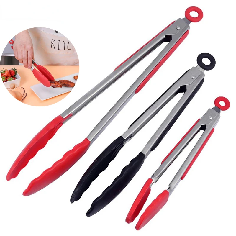 Silicone BBQ Grilling Tong Kitchen Cooking Salad Bread Serving Tong Non-Stick Barbecue Clip Clamp Stainless Steel Tools Gadgets
Silicone BBQ Grilling Tong Kitchen Cooking Salad Bread Serving Tong Non-Stick Barbecue Clip Clamp Stainless Steel Tools Gadgets