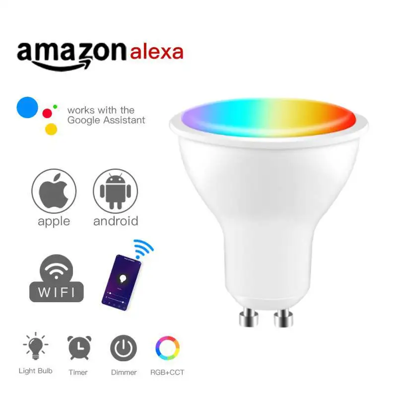 Tuya Zigbee Smart Bulb LED Light Dimmable GU10 RGB+CCT Spotlight Zigbee Need Gateway Work With Alexa Google Home 100V-240V
Tuya Zigbee Smart Bulb LED Light Dimmable GU10 RGB+CCT Spotlight Zigbee Need Gateway Work With Alexa Google Home 100V-240V