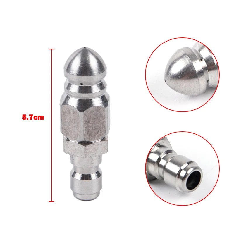 1PC 1 Front 6 Back Wear Resistance High Pressure Washer Drainage Sewer Cleaning Plug Drain Hose Nozzle
1PC 1 Front 6 Back Wear Resistance High Pressure Washer Drainage Sewer Cleaning Plug Drain Hose Nozzle