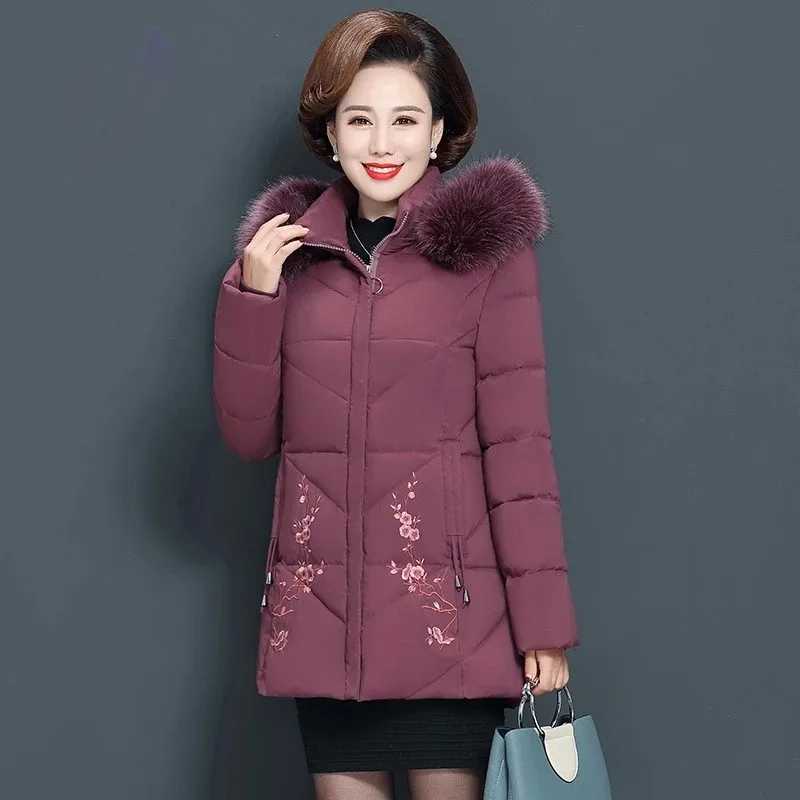 Winter Jacket Women Cotton Clothing Parkas Hooded Oversize Thicken Warm Floral Jacket Women Embroidered Feminina Outwear 5XL
Winter Jacket Women Cotton Clothing Parkas Hooded Oversize Thicken Warm Floral Jacket Women Embroidered Feminina Outwear 5XL