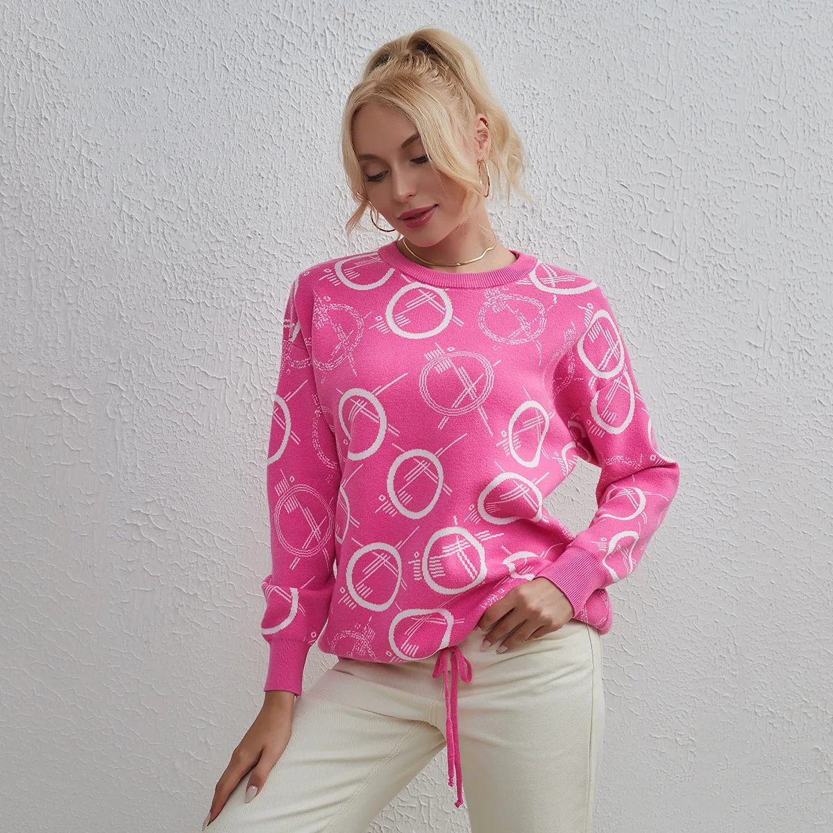 ELIJOIN Autumn and Winter Sweater Women's Loose Personality Round Neck Printing Casual Joker Street Tide Sweater Pullover
ELIJOIN Autumn and Winter Sweater Women's Loose Personality Round Neck Printing Casual Joker Street Tide Sweater Pullover
