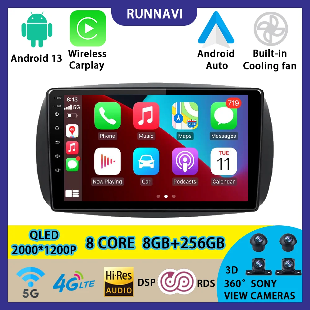 Android 13 для Mercedes Benz Smart Fortwo 2016 Автомагнитола мультимедийный DVD-плеер стерео навигация GPS Carplay RDS DSP Авто QLED
Android 13 для Mercedes Benz Smart Fortwo 2016 Автомагнитола мультимедийный DVD-плеер стерео навигация GPS Carplay RDS DSP Авто QLED