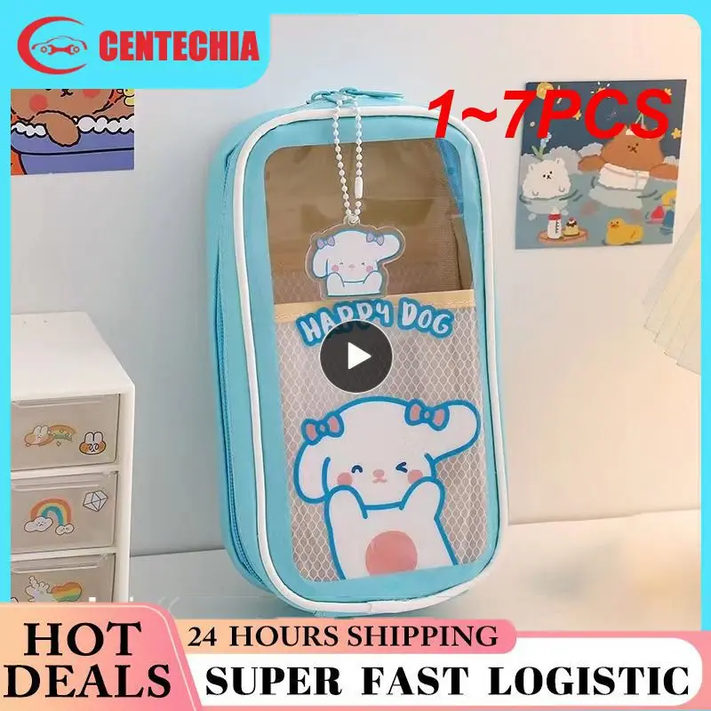 1 ~ 7 шт., прозрачные вместительные школьные пеналы для карандашей
1 ~ 7 шт., прозрачные вместительные школьные пеналы для карандашей