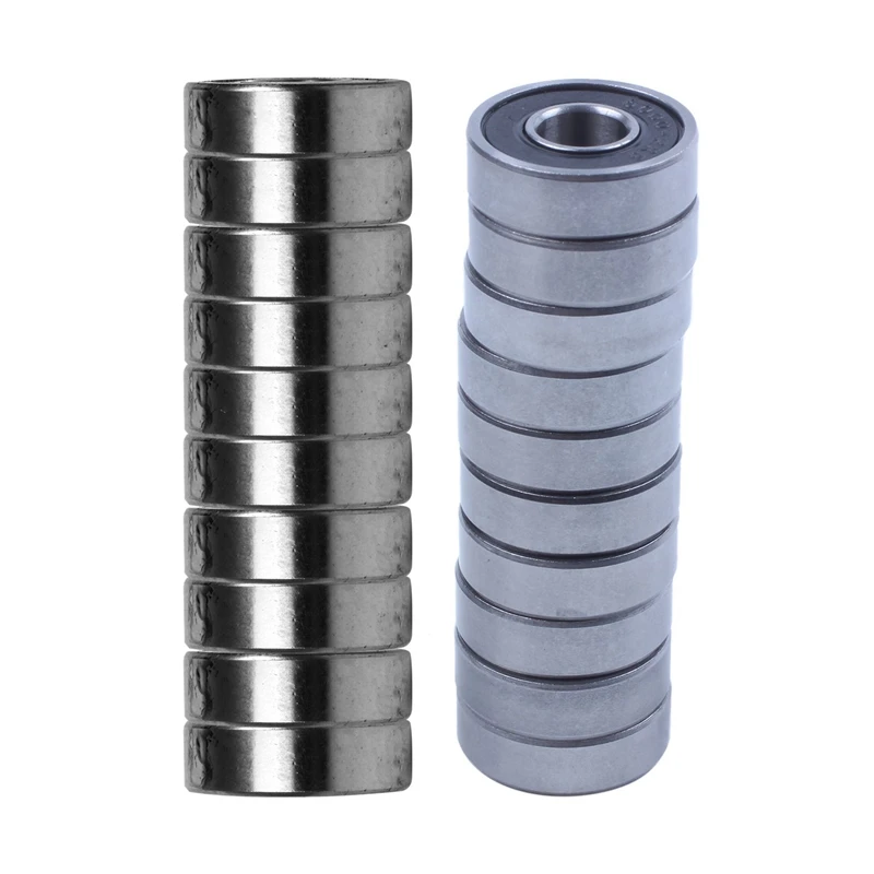 20 Pcs Miniature Rubber Sealed Metal Shielded Metric Radial Ball Bearing, 10 Pcs 607ZZ & 10 Pcs 6000RS
20 Pcs Miniature Rubber Sealed Metal Shielded Metric Radial Ball Bearing, 10 Pcs 607ZZ & 10 Pcs 6000RS