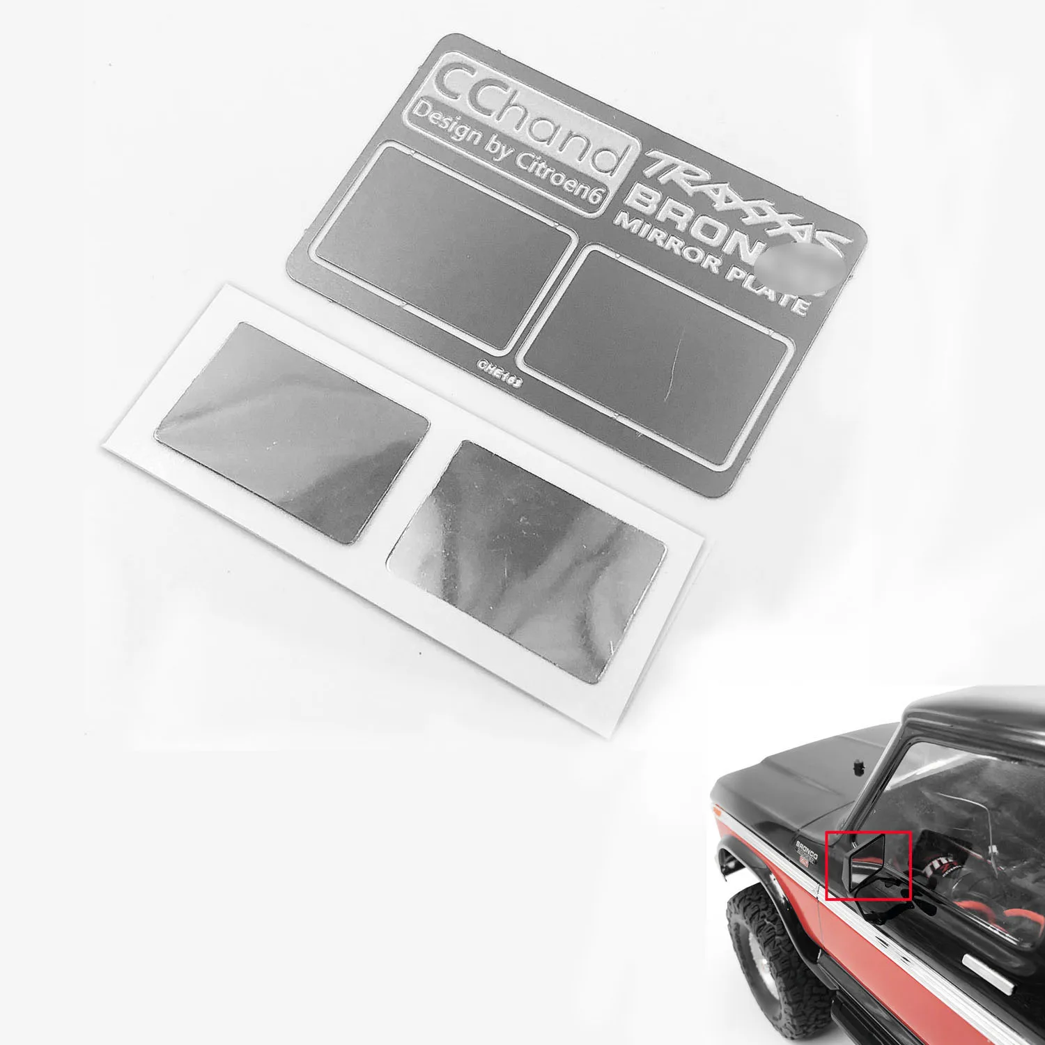 CCHand Toucan Mirror Stickers Spare for TRAXXAS TRX4 1/10 Forde BRONCOOO 79 RC Crawler Car Model Parts TH21021-SMT8
CCHand Toucan Mirror Stickers Spare for TRAXXAS TRX4 1/10 Forde BRONCOOO 79 RC Crawler Car Model Parts TH21021-SMT8