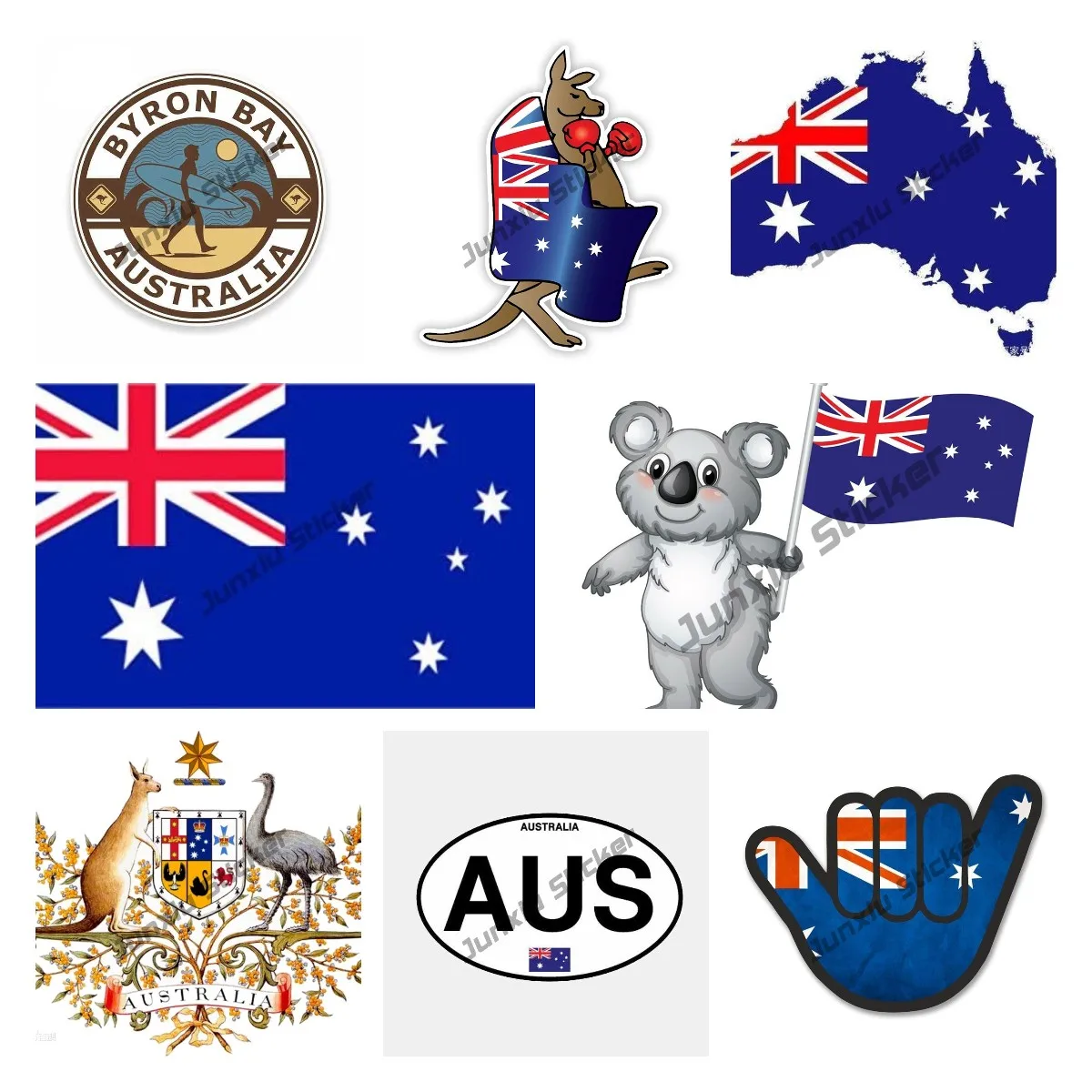

Креативная наклейка с австралийским флагом, Виниловая наклейка, наклейка с картой для стайлинга, автомобильная наклейка австралийского кенгуру, автомобильные аксессуары kk13см