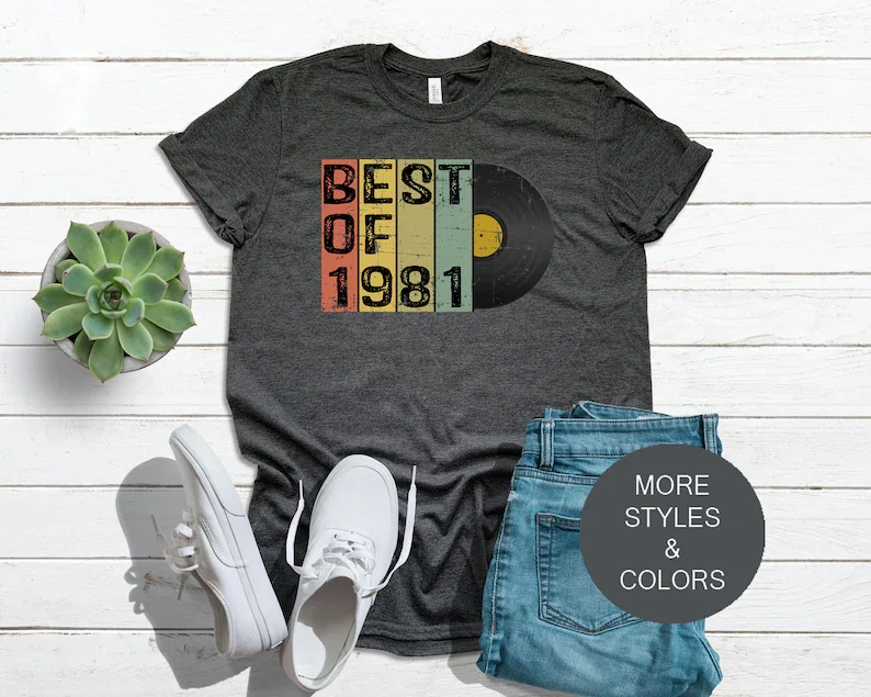 Лучшая винтажная рубашка 1981 на 41 день рождения, подарки для мужчин, подарки для женщин, 100% хлопчатобумажная футболка с круглым вырезом и кор...
Лучшая винтажная рубашка 1981 на 41 день рождения, подарки для мужчин, подарки для женщин, 100% хлопчатобумажная футболка с круглым вырезом и кор...