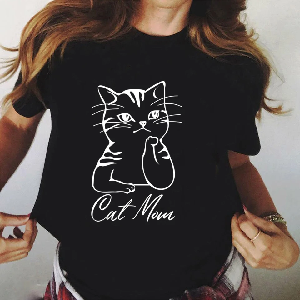 Cat Mom T-shirt Women Fashion Mama Cute Cat Printed Clothes Kawaii Tshirt Female Cartoon Casual Short Sleeve Funny T Shirt Tops
Cat Mom T-shirt Women Fashion Mama Cute Cat Printed Clothes Kawaii Tshirt Female Cartoon Casual Short Sleeve Funny T Shirt Tops