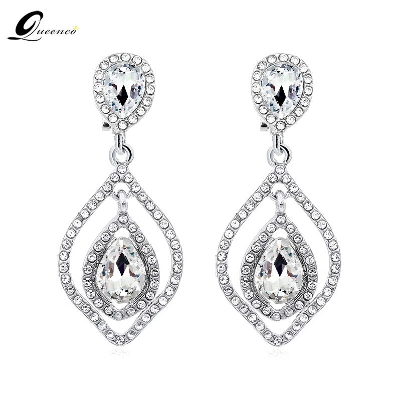 Clip Earrings Elegant Women's Accessories Dangle Clip Drop Earings Bride Korean Women Wedding Crystal Earring
Clip Earrings Elegant Women's Accessories Dangle Clip Drop Earings Bride Korean Women Wedding Crystal Earring