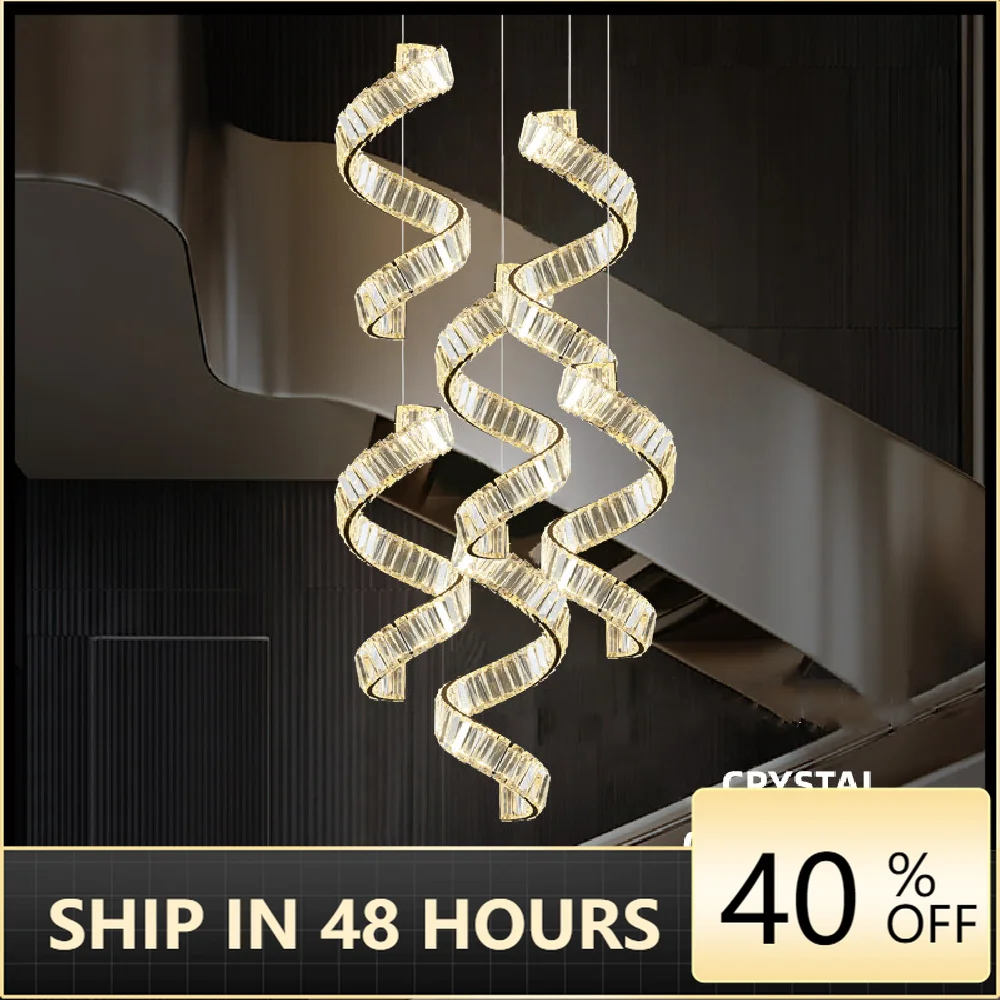 Modern Lustre Crystal Pendant Lights Lighting Stairs Luxury Gold Metal Led Hang Lamp Dimmable Led Pendant Lamp Bar Drop Light
Modern Lustre Crystal Pendant Lights Lighting Stairs Luxury Gold Metal Led Hang Lamp Dimmable Led Pendant Lamp Bar Drop Light